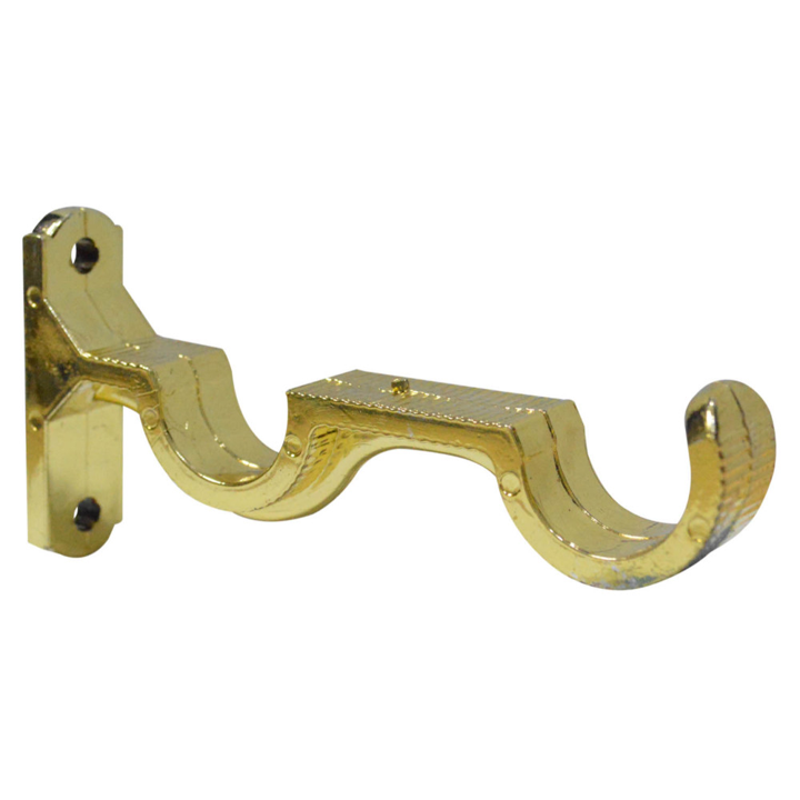SOPORTE DOBLE CORTINERO 3/4" DORADO